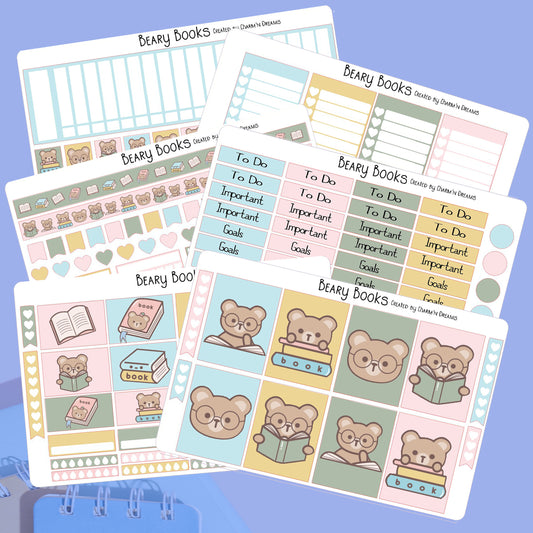 Beary Books Premium Planner Sticker Kit