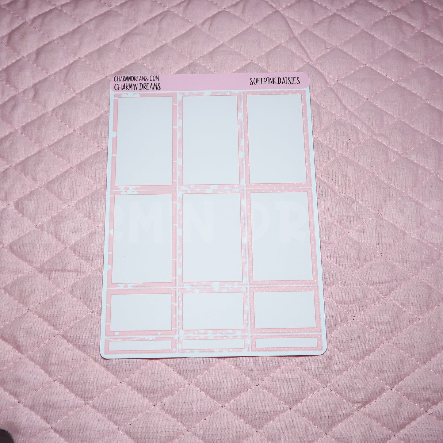 Soft Pink Daisies Planner Sticker Kit
