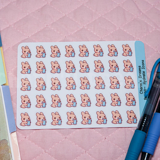 Rabbit Hydrate Icon Planner Stickers