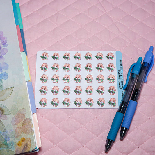 Rabbit Finance/ Pay Day Icon Planner Stickers