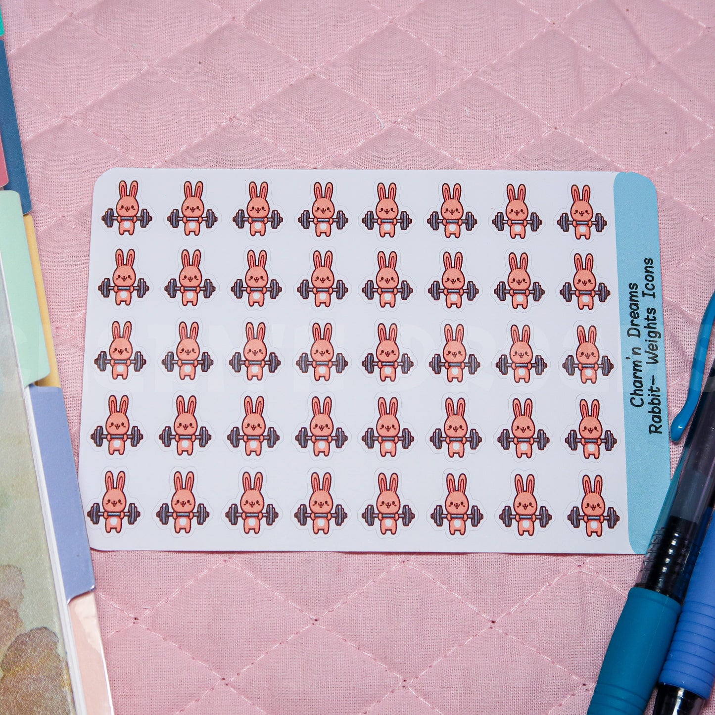 Rabbit Weights Icon Planner Stickers