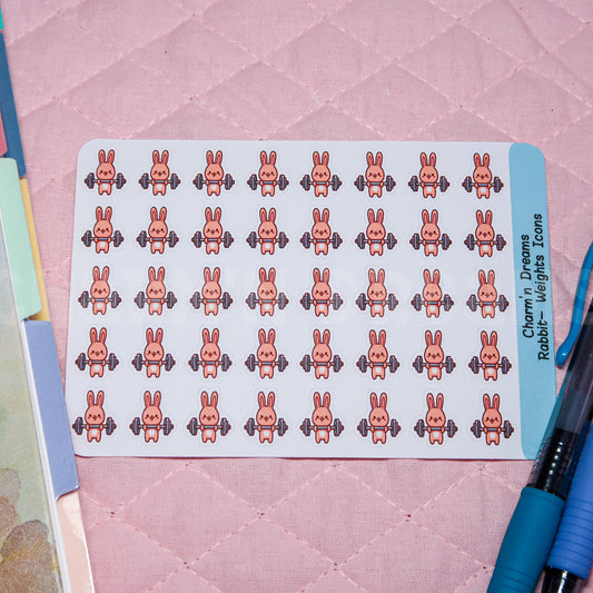 Rabbit Weights Icon Planner Stickers