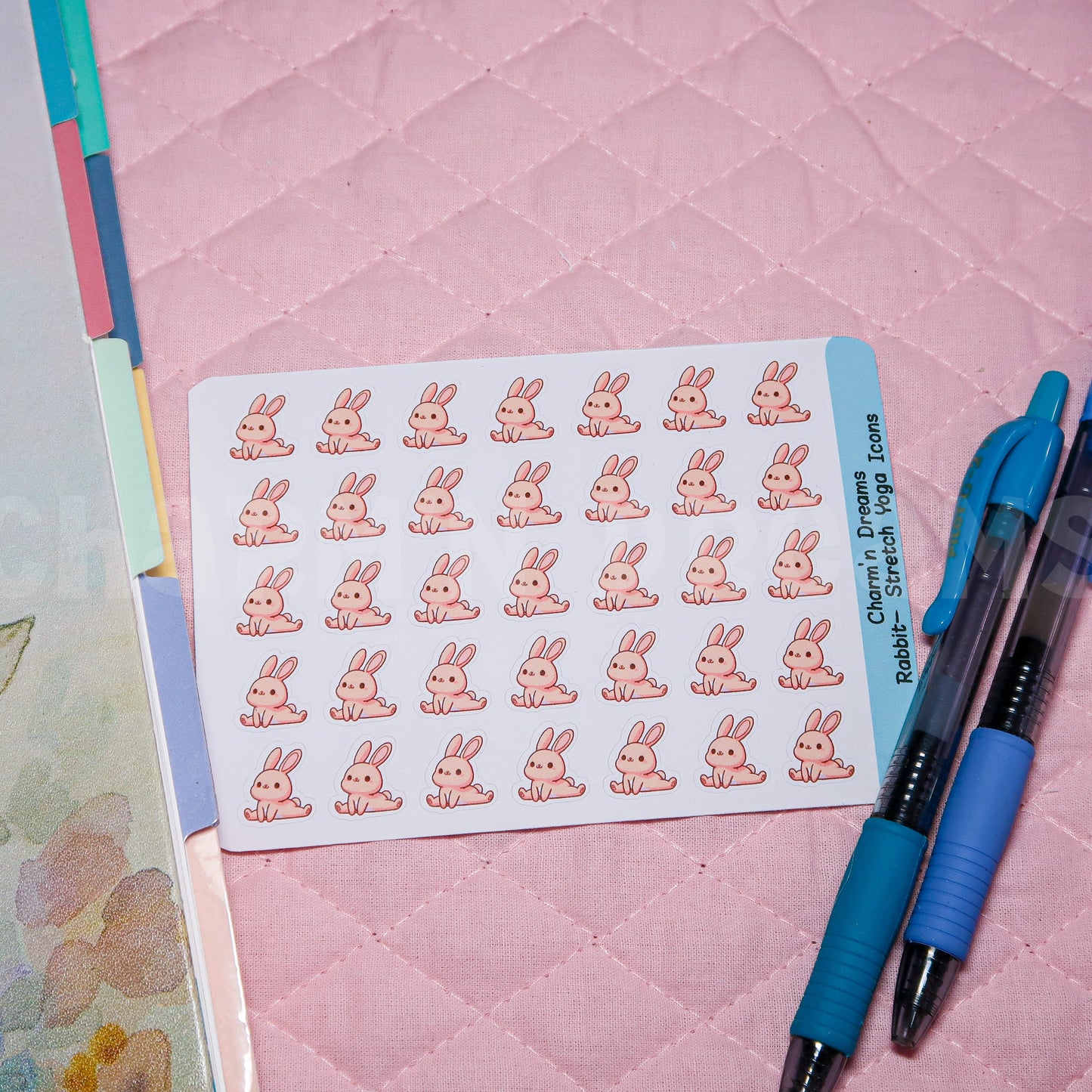 Rabbit Yoga Icon Planner Stickers