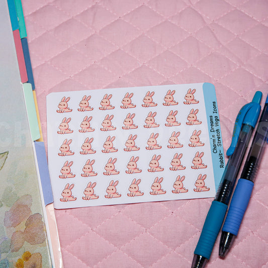Rabbit Yoga Icon Planner Stickers