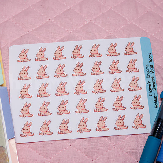 Rabbit Yoga Icon Planner Stickers