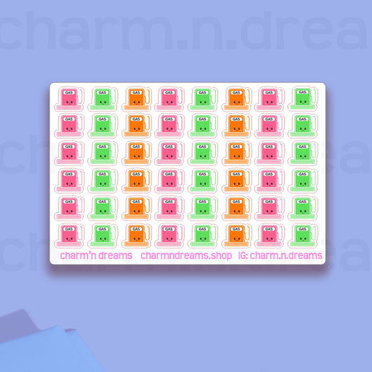 Fill Gas Icon Planner Stickers
