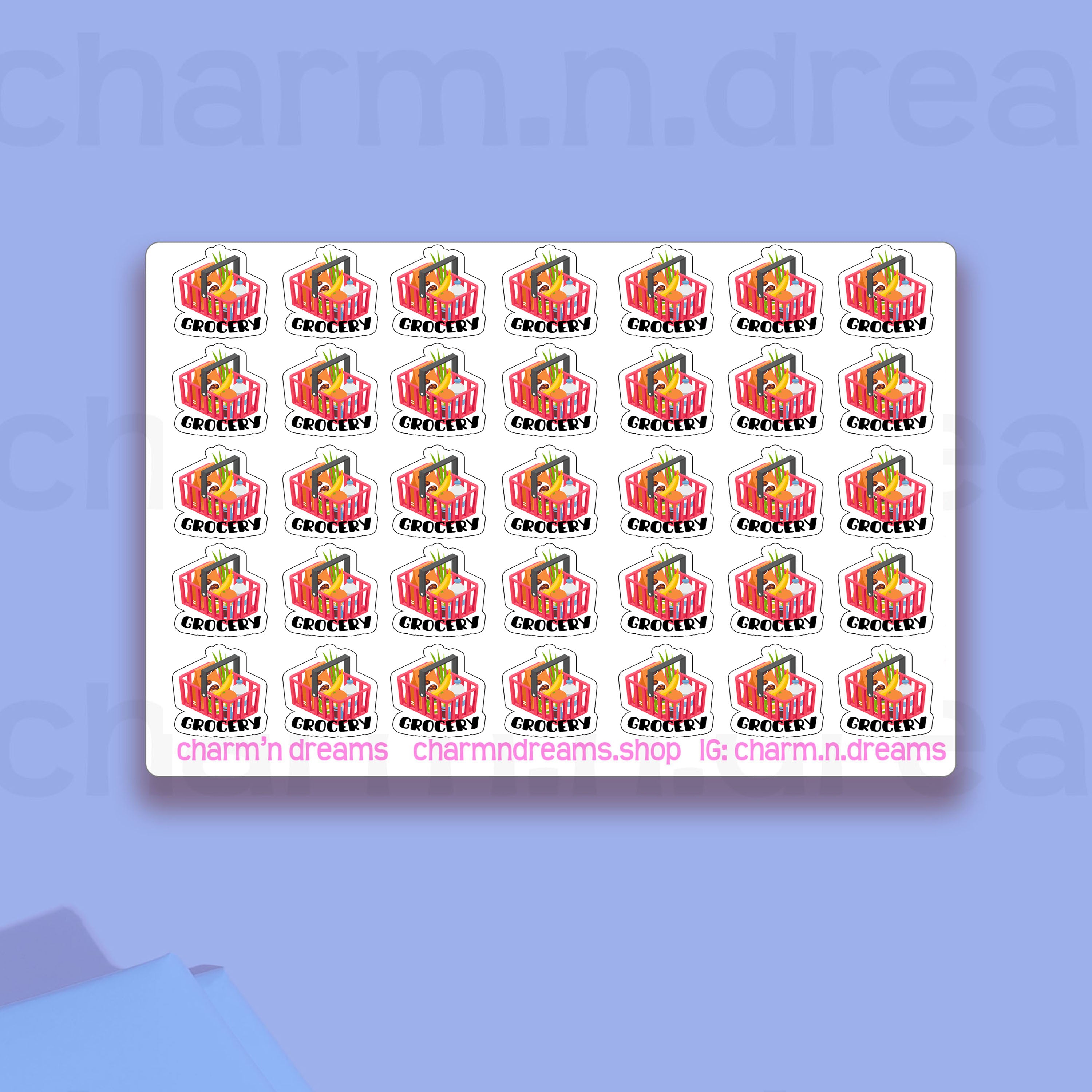 Grocery Icon Planner Stickers – Charm'n Dreams