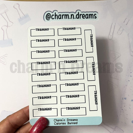 Training Planner Stickers- Workout Personal Training/ Health/ Medical Tracking Black and White Planner Stickers - Charm'n Dreams