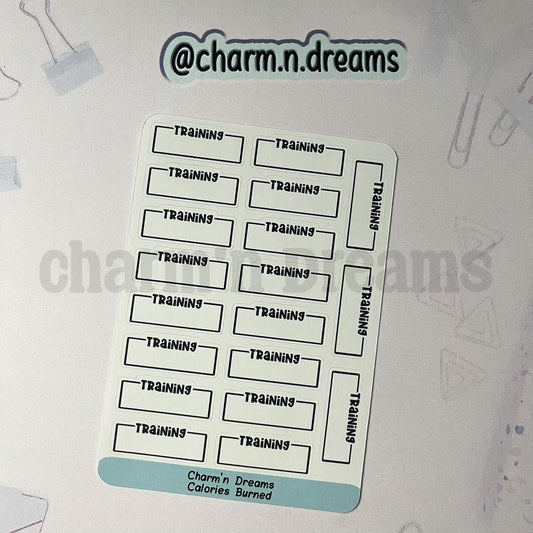 Training Planner Stickers- Workout Personal Training/ Health/ Medical Tracking Black and White Planner Stickers - Charm'n Dreams