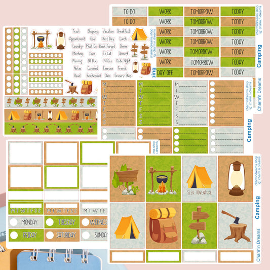 Camping Premium Planner Sticker Kit
