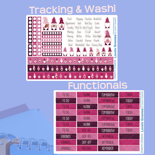 Lovely Gnomes Notes Premium Planner Sticker Kit